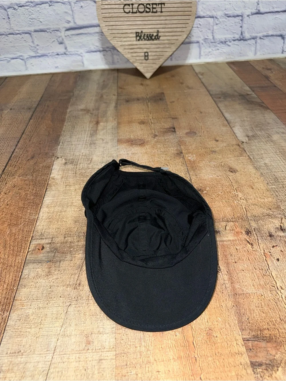 Nike 5 Panel Featherlight Black Dri Fit Swoosh Logo Adjustable Cap Hat Pre owned